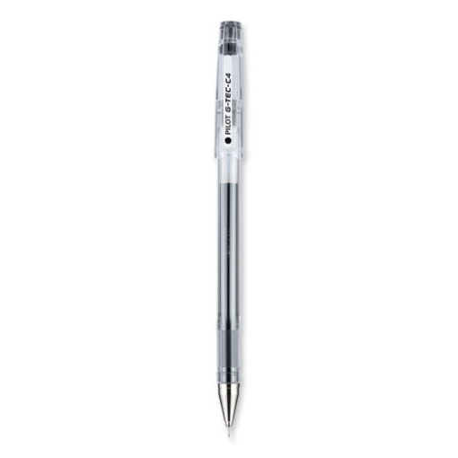 Picture of G-TEC-C Ultra Gel Pen, Stick, Extra-Fine 0.4 mm, Black Ink, Clear/Black Barrel, Dozen