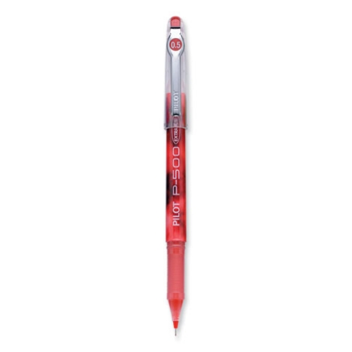 Picture of Precise P-500 Gel Pen, Stick, Extra-Fine 0.5 Mm, Red Ink, Red Barrel, Dozen