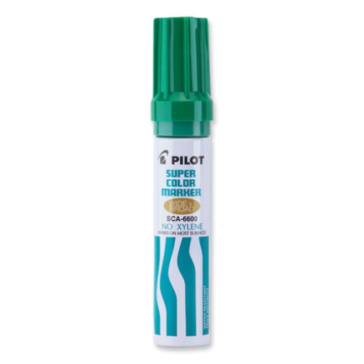 Picture of Jumbo Refillable Permanent Marker, Broad Chisel Tip, Green