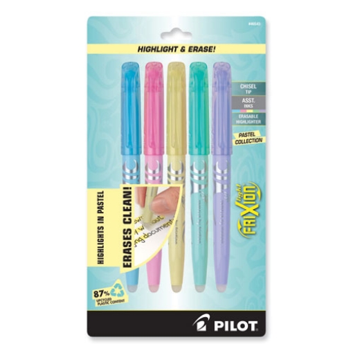 Picture of Frixion Light Pastel Collection Erasable Highlighters, Assorted Ink Colors, Chisel Tip, Assorted Barrel Colors, 5/pack