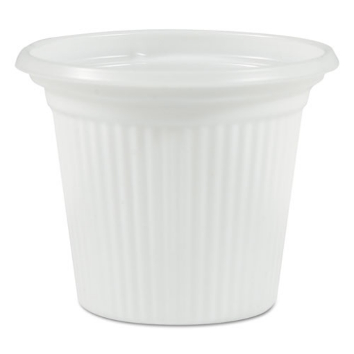 Picture of Plastic Condiment Cups, 0.75 oz, Translucent, 250/Sleeve, 20 Sleeves/Carton