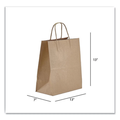 Picture of Kraft Paper Bags, Jr. Mart, 13 X 7 X 13, Natural, 250/carton