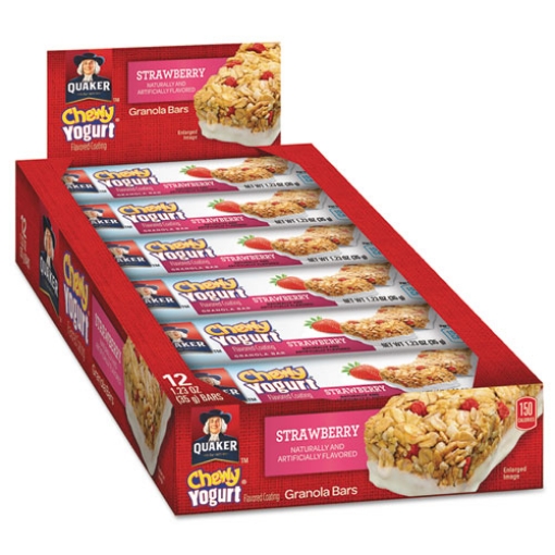 Picture of Chewy Yogurt Granola Bars, 1.23 Oz Bar, Strawberry, 12/box