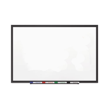 Picture of classic series porcelain magnetic dry erase board, 96 x 48, white surface, black aluminum frame