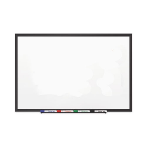 Picture of classic series porcelain magnetic dry erase board, 96 x 48, white surface, black aluminum frame