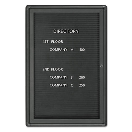 Picture of enclosed magnetic directory, one door, 24 x 36, graphite aluminum frame