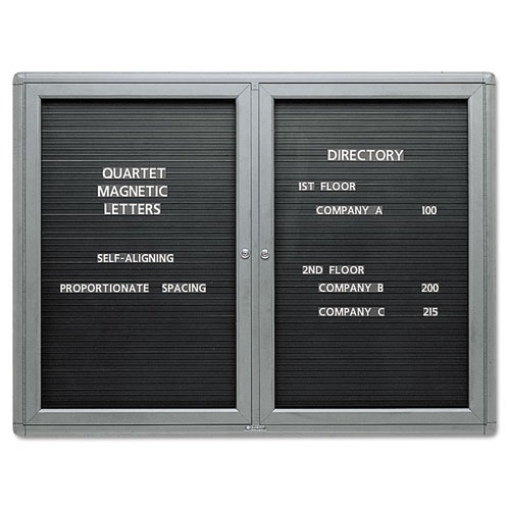 Picture of Enclosed Magnetic Directory, One Door, 48 x 36, Graphite Aluminum Frame