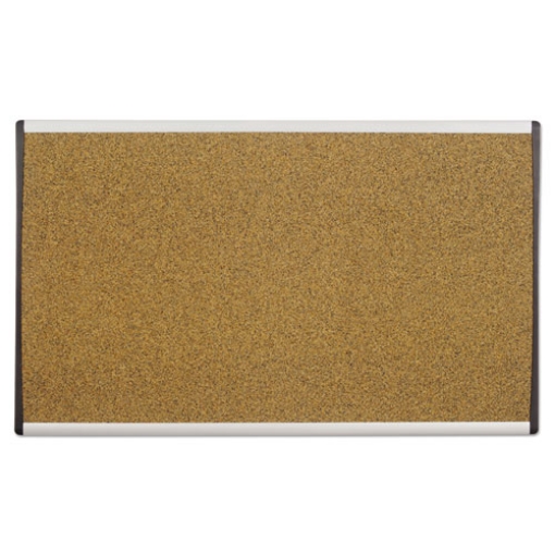 Picture of ARC Frame Cubicle Cork Board, 24 x 14, Tan Surface, Silver Aluminum Frame
