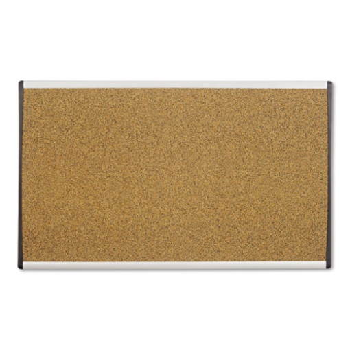 Picture of ARC Frame Cubicle Cork Board, 30 x 18, Tan Surface, Silver Aluminum Frame
