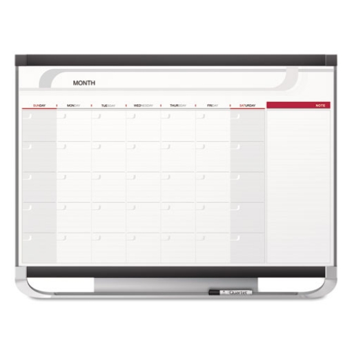 Picture of Prestige 2 Magnetic Total Erase Monthly Calendar, 36 x 24, White Surface, Graphite Fiberboard/Plastic Frame