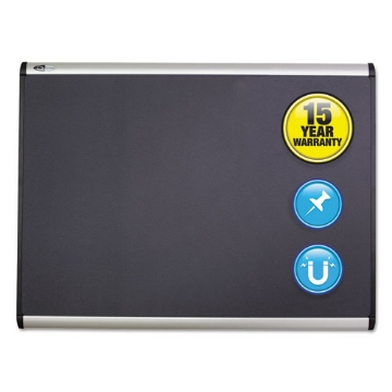 Picture of Prestige Plus Magnetic Fabric Bulletin Boards, 72 x 48, Gray Surface, Silver Aluminum Frame