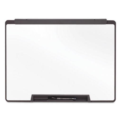 Picture of motion portable dry erase marker board, 24 x 18, white surface, black plastic frame