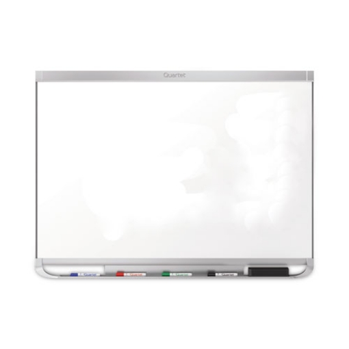 Picture of prestige 2 duramax magnetic porcelain, 48 x 36, white surface, silver aluminum/plastic frame