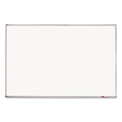 Picture of Porcelain Magnetic Whiteboard, 96 x 48, White Surface, Silver Aluminum Frame