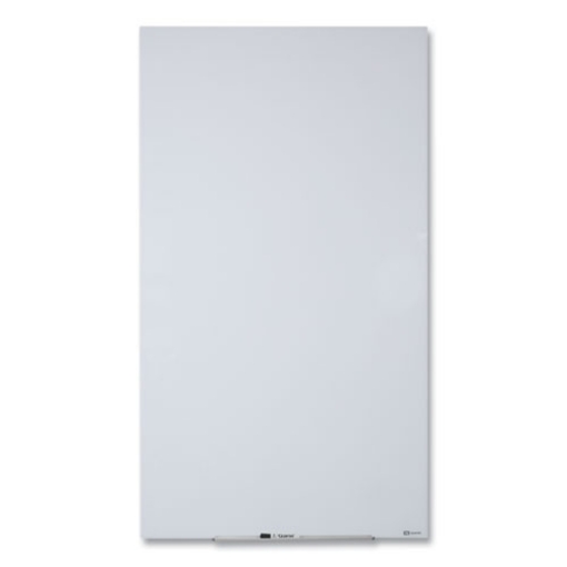 Picture of Invisamount Vertical Magnetic Glass Dry-Erase Boards, 28 X 50, White Surface