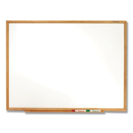 Picture of classic series total erase dry erase boards, 72 x 48, white surface, oak fiberboard frame