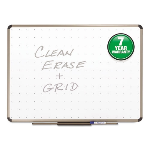 Picture of Prestige Total Erase Whiteboard, 48 x 36, White Surface, Euro Titanium Aluminum Frame