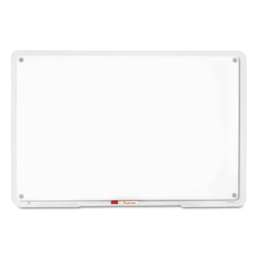 Picture of iQ Total Erase Translucent-Edge Board, 11 x 7, White Surface, Clear Plastic Frame