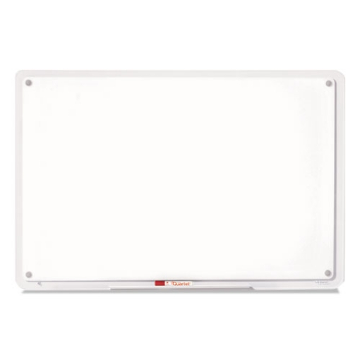 Picture of iQ Total Erase Translucent-Edge Board, 49 x 32, White Surface, Clear Plastic Frame