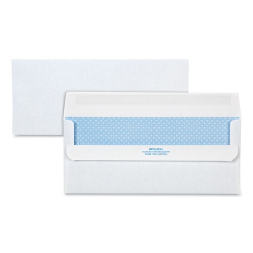 Picture of Redi-Seal Security-Tint Envelope, #10, Commercial Flap, Redi-Seal Adhesive Closure, 4.13 x 9.5, White, 500/Box