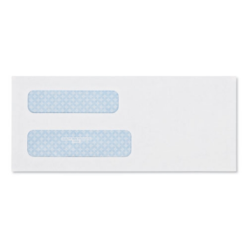 Picture of Double Window Security-Tinted Check Envelope, #8 5/8, Commercial Flap, Gummed Closure, 3.63 X 8.63, White, 500/box