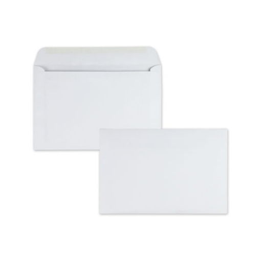 Picture of Open-Side Booklet Envelope, #6 1/2, Hub Flap, Gummed Closure, 6 X 9, White, 500/box