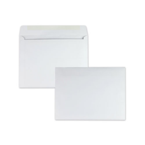 Picture of Open-Side Booklet Envelope, #13 1/2, Cheese Blade Flap, Gummed Closure, 10 X 13, White, 100/box