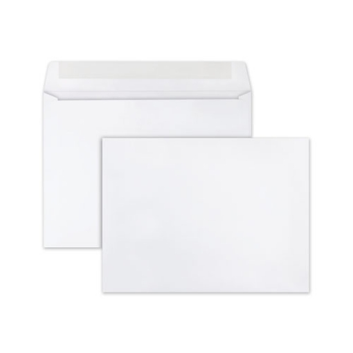 Picture of Open-Side Booklet Envelope, #10 1/2, Cheese Blade Flap, Gummed Closure, 9 X 12, White, 250/box