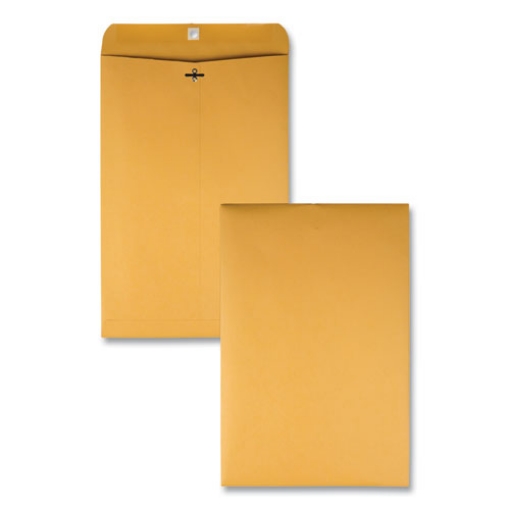 Picture of Clasp Envelope, 32 lb Bond Weight Kraft, #15, Square Flap, Clasp/Gummed Closure, 10 x 15, Brown Kraft, 100/Box