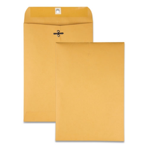 Picture of Clasp Envelope, 28 lb Bond Weight Kraft, #68, Square Flap, Clasp/Gummed Closure, 7 x 10, Brown Kraft, 100/Box