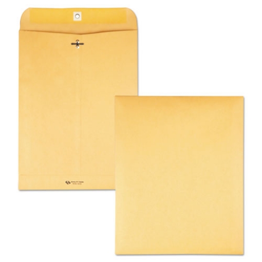 Picture of Clasp Envelope, 28 lb Bond Weight Kraft, #93, Square Flap, Clasp/Gummed Closure, 9.5 x 12.5, Brown Kraft, 100/Box