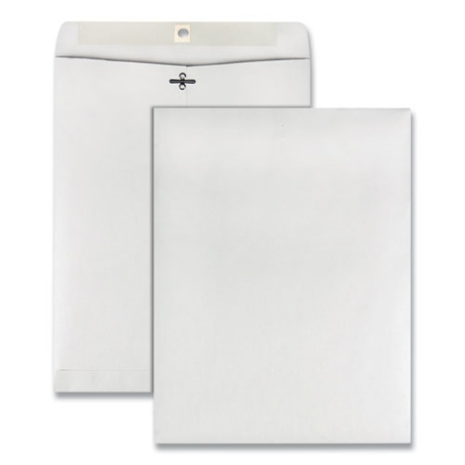 Picture of Clasp Envelope, 28 lb Bond Weight Paper, #97, Square Flap, Clasp/Gummed Closure, 10 x 13, White, 100/Box