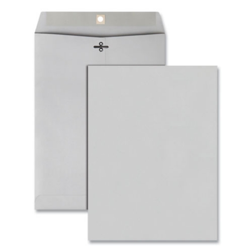 Picture of Clasp Envelope, 28 lb Bond Weight Kraft, #90, Square Flap, Clasp/Gummed Closure, 9 x 12, Executive Gray, 100/Box