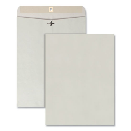 Picture of Clasp Envelope, 28 lb Bond Weight Kraft, #97, Square Flap, Clasp/Gummed Closure, 10 x 13, Executive Gray, 100/Box