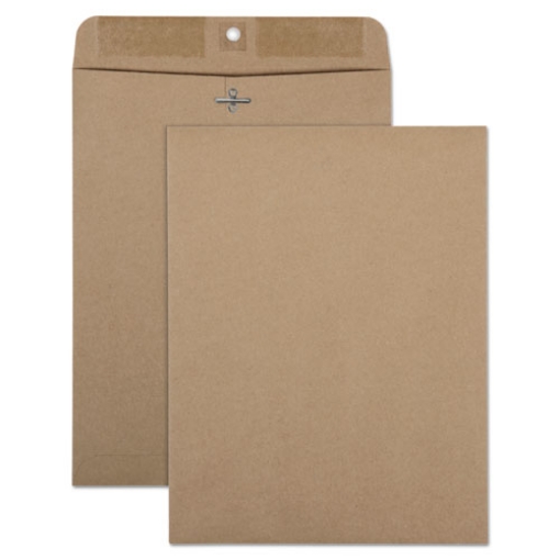 Picture of Recycled Brown Kraft Clasp Envelope, #90, Square Flap, Clasp/Gummed Closure, 9 x 12, Brown Kraft, 100/Box