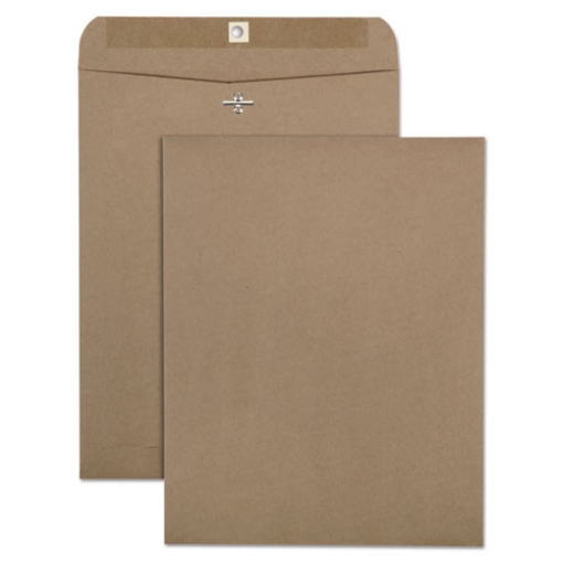 Picture of Recycled Brown Kraft Clasp Envelope, #97, Square Flap, Clasp/Gummed Closure, 10 x 13, Brown Kraft, 100/Box