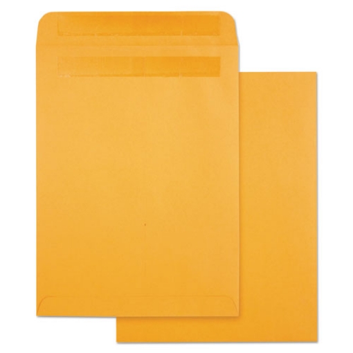 Picture of High Bulk Self-Sealing Envelopes, #10 1/2, Cheese Blade Flap, Redi-Seal Adhesive Closure, 9 x 12, Brown Kraft, 100/Box