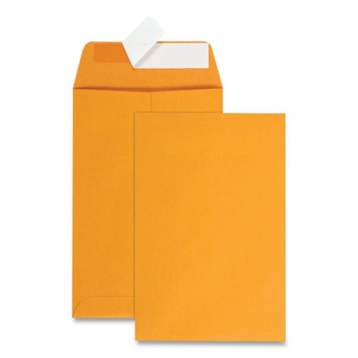 Picture of Redi-Strip Catalog Envelope, #1, Cheese Blade Flap, Redi-Strip Adhesive Closure, 6 x 9, Brown Kraft, 100/Box