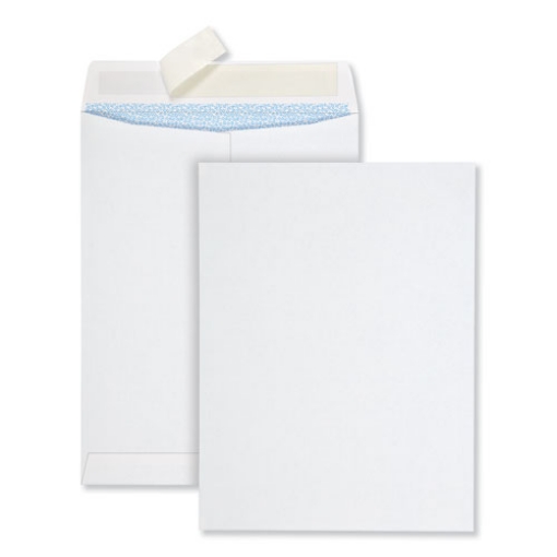 Picture of Redi-Strip Security Tinted Envelope, #10 1/2, Square Flap, Redi-Strip Adhesive Closure, 9 x 12, White, 100/Box