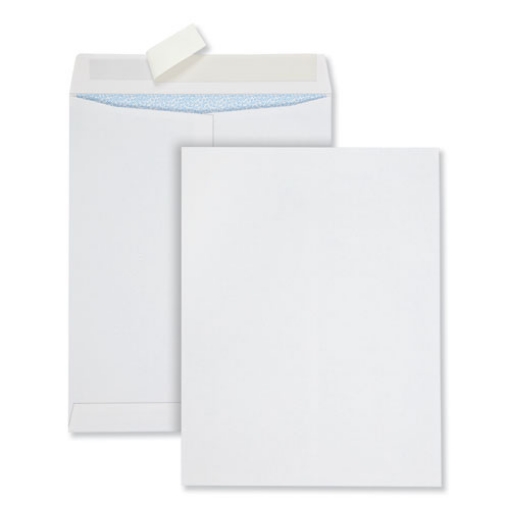 Picture of Redi-Strip Security Tinted Envelope, #13 1/2, Square Flap, Redi-Strip Adhesive Closure, 10 x 13, White, 100/Box