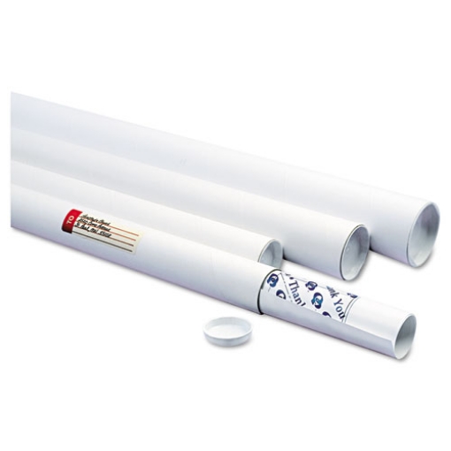 Picture of White Mailing Tubes, 24" Long, 3" Diameter, White, 25/carton