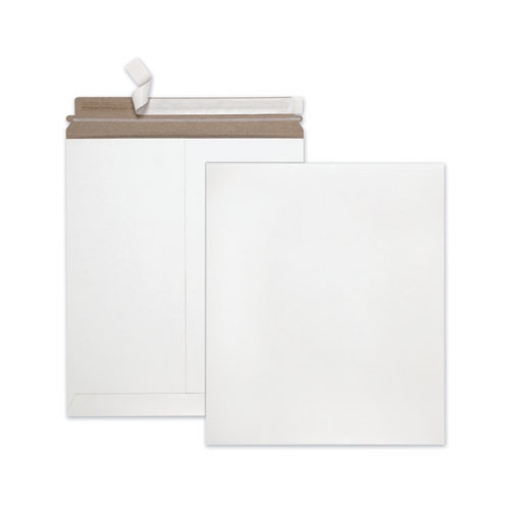 Picture of Photo/Document Mailer, Cheese Blade Flap, Redi-Strip Adhesive Closure, 12.75 x 15, White, 25/Box