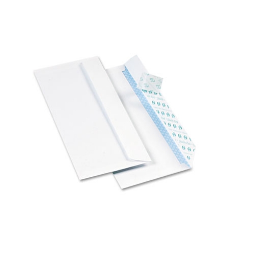 Picture of Redi-Strip Security Tinted Envelope, #10, Commercial Flap, Redi-Strip Heat-Resistant Closure, 4.13 x 9.5, White, 500/Box