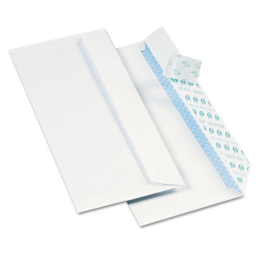 Picture of Redi-Strip Security Tinted Envelope, #10, Commercial Flap, Redi-Strip Heat-Resistant Closure, 4.13 x 9.5, White, 1,000/Box