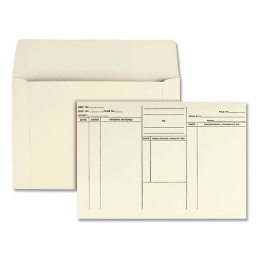 Picture of Attorney's Envelope/Transport Case File, Cheese Blade Flap, Fold-Over Closure, 10 x 14.75, Cameo Buff, 100/Box