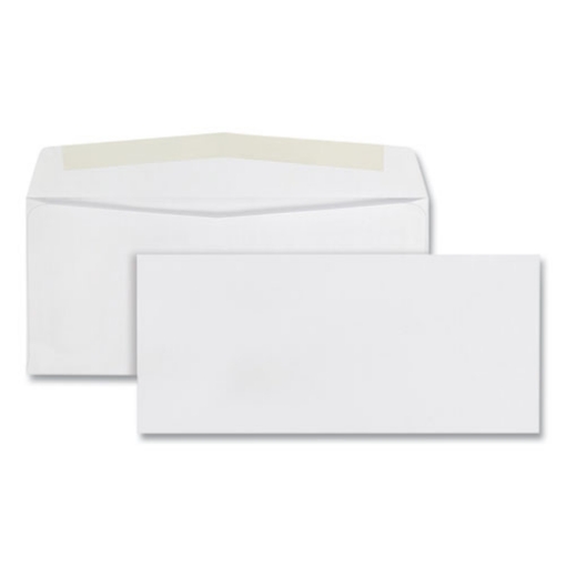 Picture of Business Envelope, #10, Commercial Flap, Side Seam, Gummed Closure, 24 lb Bond Weight Paper, 4.13 x 9.5, White, 500/Box