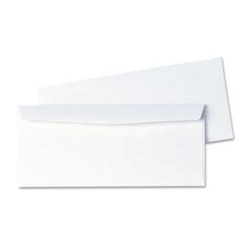 Picture of Business Envelope, #10, Commercial Flap, Diagonal Seam, Gummed Closure, 24 lb Bond Weight Paper, 4.13 x 9.5, White, 1,000/Box