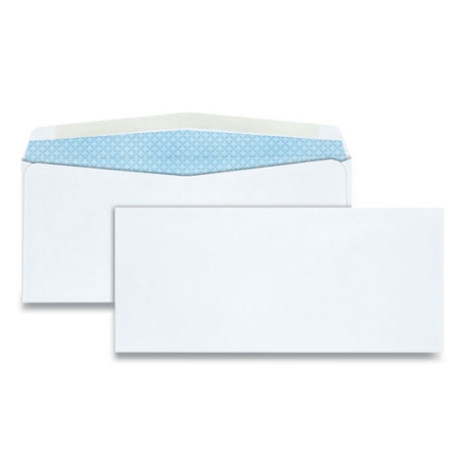 Picture of Security Tint Business Envelope, #10, Commercial Flap, Gummed Closure, 4.13 x 9.5, White, 500/Box