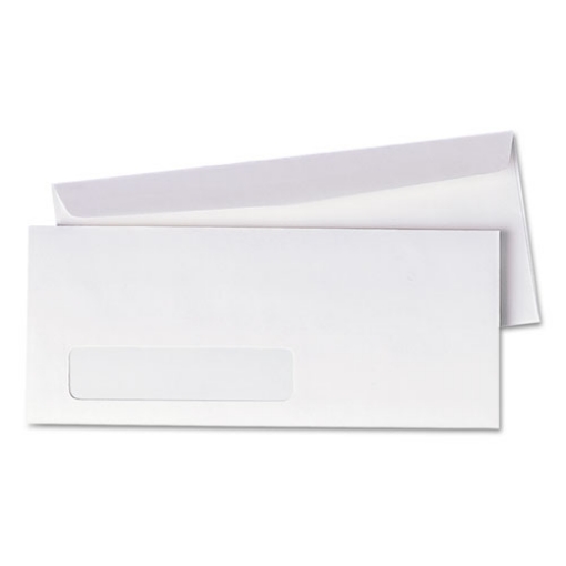 Picture of Invoice-Format Address-Window Envelope, #10, Commercial Flap, Gummed Closure, 4.13 x 9.5, White, 500/Box