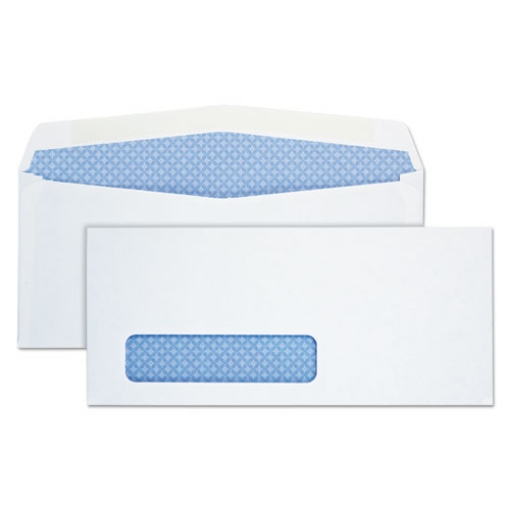 Picture of Security Tint Window Envelope, #10, Commercial Flap, Gummed Closure, 4.13 x 9.5, White, 500/Box